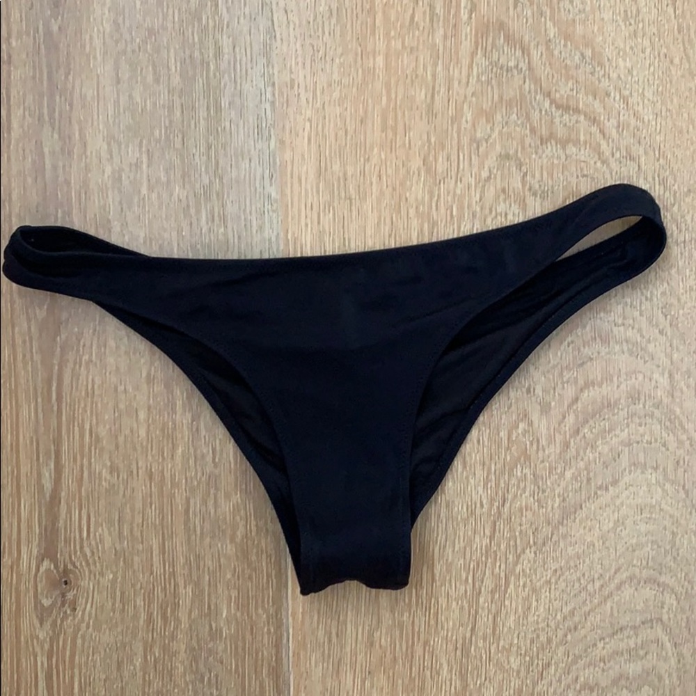 Black Brazilian bikini bottom with back detail